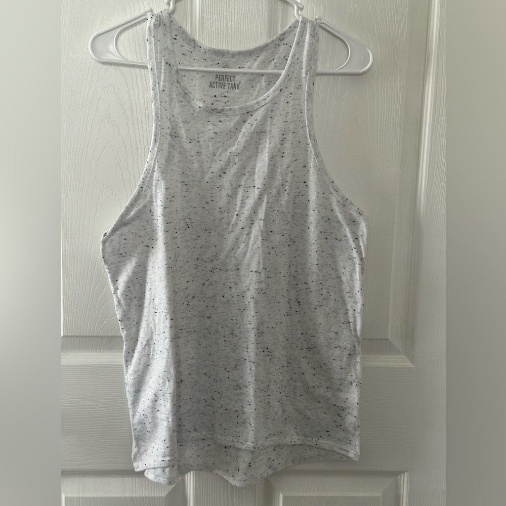SO White Speckled Racerback Tank